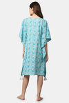 Shararat Cotton Full Length Nightdress - Light Blue — thumbnail 4